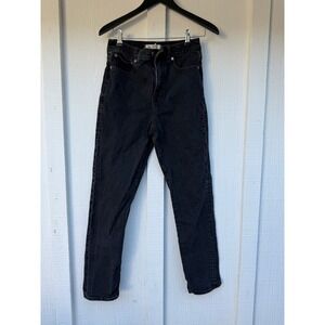 Madewell 90s Straight High Rise Jeans Faded Black Size 27